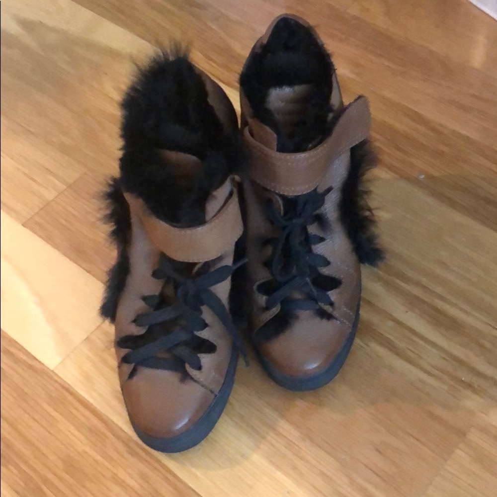 Pierre Hardy Shearling Ankle Boots